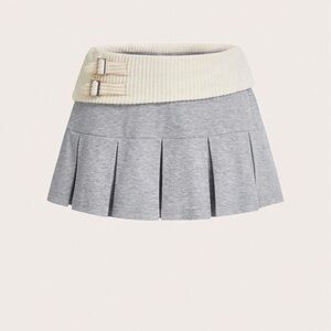 Stylish Gray and Cream Women's Skirt